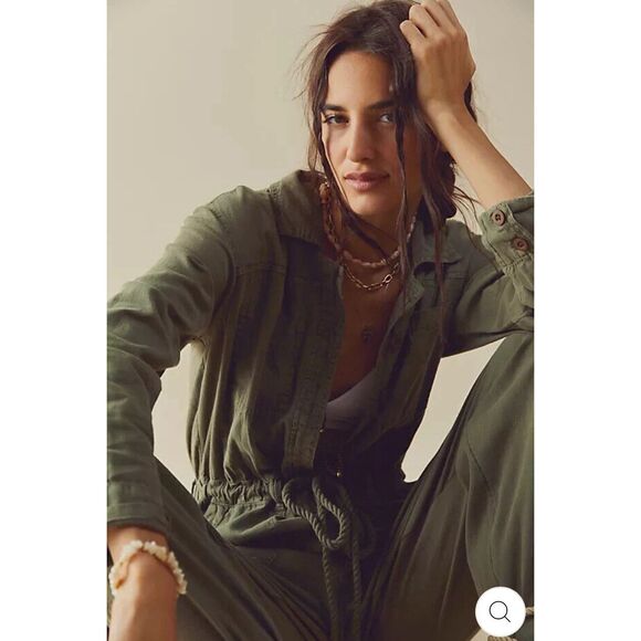 Free People Olive Jumpsuit - Picture 3 of 16